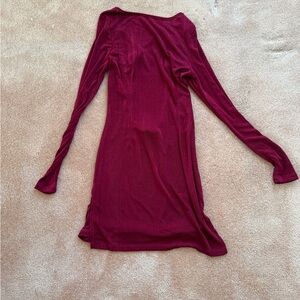 Princess Polly Deep Red Long Sleeve Dress